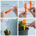 14Pcs Upgrade Plant Self Watering Spikes,Potted Plant Drip Irrigation Slow Automatic Release,Adjustable Watering System Devices with Control Valve Switch for Outdoor Indoor Plants (7 Green + 7Orange)