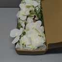 IPOPU 6Pcs White Orchids Artificial Flowers with 9 Large Blooms 37.4" Long Stem Fake Silk Orchid Look Real Flowers for Tall Vase Faux Orchids for Wedding Home Party Dining Table Centerpiece Decoration