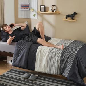 Litanika Twin XL Comforter Set Black White Grey - 2 Pieces Gray Twin Extra Long Size Lightweight Bedding Set, All Season Down Alternative Comforter