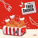 Pawty Dog Toys - PAWTY Fried Chicken Interactive Dog Toy - Snuffle Nosework Puzzle with Squeaker - Pet Stress Relief Game - Hide Treat Food Puzzle - Medium Dog - Durable Cute Dog Gifts
