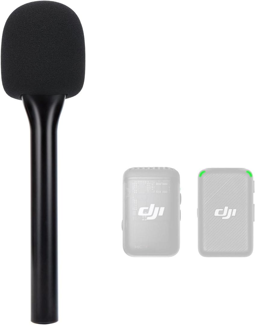 SUNMON Handheld Wireless Mic Stand for DJI Mic, Holder for DJI Mic 2, DJI Microphone Interview Handheld Mount Adapter for DJI Mic1/ 2