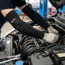 Arm Protectors For Thin Skin And Bruising, Cut Resistant Sleeves For Men Women, A5 Level Farmer Sleeves For Gardening, Welding, Kitchen (Black, 17.7 In)