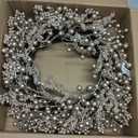 20" Christmas Wreath for Front Door Artificial Champagne Holly Berry Wreath for Christmas Thanksgiving Winter Holiday Decoration