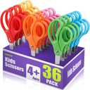 36 Packs Kids Scissors, Scissors for School, Safety Blunt Tip 5 Inch School Student Blunt Tip Kids Craft Safety Comfort Grip for Children Cutting Paper