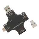 2 in 1 USB Type-C Tester, Color LCD Digital Multimeter, Voltage Current Meter 3.6-32V 0-5.1A 150W 99mAh with Micro USB Adapter