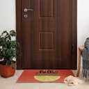 2 Pcs Cute Lemon Decorative Doormat Hello Summer Welcome Mat Lemon Floor Mats Summer Non Slip Door Rugs for Outdoor Indoor Porch Entryway Kitchen Decor 18 x 30 Inch