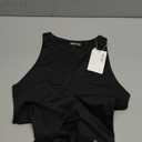 REORIA Butsmooth® Women’s Basic Sexy Sleeveless Racer Back Halter Neck Bodysuit Tank Tops. Small