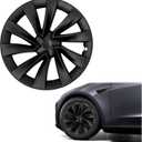 19 Inches Wheel Covers for 2025 2026 Tesla Model Y Juniper, Hub Protection Accessory, Replacement for Tesla Model Y 2025 Rim Protector, ABS Hubcaps 1-Piece