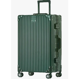 HotWay 28 Inch Checked in Luggage with Aluminum Frame, PC Hard Shell Suitcase with Spinner Wheels and TSA Lock, Large Suitcase for Travel, Green