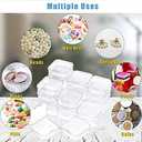 DUOFIRE Containers with Lids 24 Pack Plastic Box Clear Storage Containers Bead Organizer for Crafts, Jewelry, Small Items (2.1x2.1x0.8 Inches)