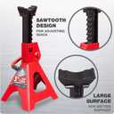 Jack Boss Jack Stands 3 Ton (6,000 LBs) Car Jack Stand Adjustable Lifting for Automotive Small SUV, Red, 2 Pack