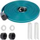 LINEX Sprinkler Soaker Hose 25 ft for Garden Lawn Watering Hose with Hose Stakes 
Blue-Green