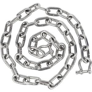 Boat Anchor Chain, 316 Stainless Steel Marine Grade Anchor Lead Chain with Dual 5/16 Lock Ring Shackles for Boats, Works with Different Anchors