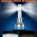 FAHREN H1 Fog Bulbs, Upgraded 120W 80000LM H8/H9 Bright tire lights, 6500K Cool White IP68 Waterproof,Quick Installation, Pack of 2