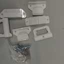 KISKIZ Retractable Baby Gate Replacement Parts Kit (White) Retractable Pet Gate Hardware Full Set Wall Mounting Accessories with Brackets Anchors and Screws Baby Gate Accessories Retractable Dog Gate