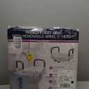 Drive Medical RTL12027RA 2-in-1 Raised Toilet Seat with Removable Padded Arms, Standard Seat