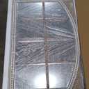 Farmhouse Windowpane Wall Mirror 28x42 Inch, Large Rustic White Wood Mirror Decorative for Living Room, Bedroom, Entryway, Hallway