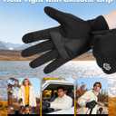 2 x Pixel Panda Winter Gloves for Men Women Warm Touchscreen Gloves for Cold Weather for Cycling, Driving, Running, Hiking, Work (Medium, BasicAnti-wear+TouchBlack)