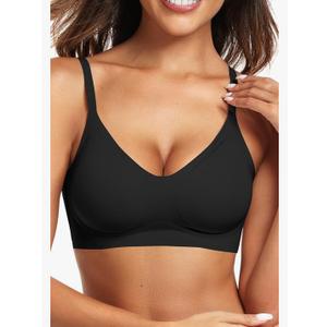 Vertvie Womens Seamless Bra No Underwire Comfort Push Up Bras Buttery Soft Wireless Bralette Full Coverage Sport Everyday Bra XL