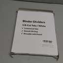SUNEE Binder Dividers with Tabs for 3 Ring Binder, 8.5 x 11 Paper White Binder Dividers Blank with 8 Tabs, 12 Sets Page Dividers for School, Office and Home, 96 Dividers