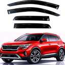 KPY Rain Guards Fit for 2021-2026 Kia Seltos, Out-Channel Window Visors Vent Wind Deflectors 4PC, Car Accessories for 21-26 Seltos