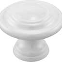 Prime-Line N 7439 Bi-Fold Door Knob  Wide Base, Large Diameter Door Knob For Easy Gripping, Replace Old or Unsightly Knobs, 1-11/16 in. Outside Diameter, Diecast, Classic White Finish (Single Pack)