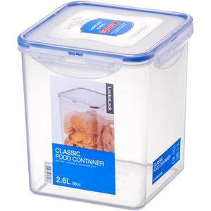 LOCK & LOCK Easy Essentials Pantry Food storage containers with lids / Pantry storage / Airtight containers, BPA free - Square - 11 cup - Great for Sugar, Clear (Square - 88 Ounce)