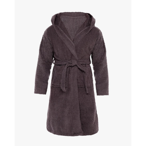 Skylinewears Boys & Girls Lightweight Cotton Hooded Robe Soft Terry Cloth Bathrobe for Kids, Charcoal, 8,L