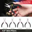 10PC Pliers and Wrench Set with Storage Rack Includes Locking | Long Nose | Diagonal Cutter | Groove Joint | Linesman & Mini Plier, Carbon Steel Tool Kit for DIY and Home a Gift for Man