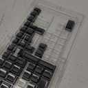 Womier Black Keycaps for Mechanical Keyboard, Shine Through Key caps PBT Custom Keycap Doubleshot, Universal Compatiability for 60 75 100 Percent Cherry Gateron MX Switches Keyboard, Black