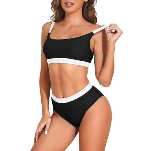 Zando High Waisted Bikinis for Women 2024 Cute Bikinis for Teen Girls Sports Color Block Swimsuit Women Two Piece Cheeky High Cut Bathing Suit Scoop Neck Swimsuits Black White Splice Swimsuit 12-14,2XL Zando High Waisted Bikinis for Women 2024 Cute Bikinis for Teen Girls Sports Color Block Swimsuit Women Two Piece Cheeky High Cut Bathing Suit Scoop Neck Swimsuits Black White Splice Swimsuit 12-14,2XL