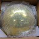 16 Inch Mirror Disco Ball lamp, Gold 16" Disco Ball Decor Hanging Disco Ball for Party Wedding Holiday Home Decoration, Replacement Mirror x 20pcs, Gold, 16inch
