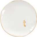 COLLECTIVE HOME - Ceramic Jewelry Tray, Decorative Trinket Dish for Rings Earrings Necklaces Bracelet Watch Keys, Birthday Mother's Day Christmas Gift for Women, 4.75", Glossy (t)
