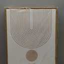 BINCUE Beige Neutral Canvas Wall Art Framed Geometric Abstract Wall Decor Mid Century Modern Artwork Wall Decor for Living Room Bedroom Office 16"x24" Set 3 Gift