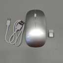 Bluetooth Wireless Mouse for Laptop mac MacBook iPad MacBook air MacBook pro pc Desktop Computer Windows Chromebook Notebook (Silver)