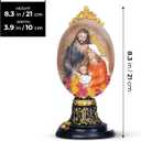 Holy Family Statue, Joseph, Mary, Jesus Figurine, 8" Catholic Home Decor, Christmas, Easter Gifts, Table Desk Decoration