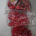 Rose Christmas Tree Decoration Include Faux Rose Artificial Berries, Small Ribbon Bows Holiday Decorations Set for Home Wreaths Xmas Tree (Red)