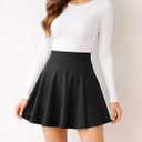 TANTOMI Women's Mini Skirt Skorts for Women, Pleated Skater Skirt for Party Casual Sportswear (L)
