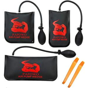 Improved 2 Piece Commercial Grade Air Wedge Bag Pump Professional Leveling Kit & Alignment Tool Inflatable Shim Bag. 2 Sizes(Small, Large) for a Variety of Jobs. 300 LB Rating