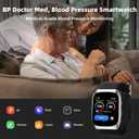 Smart Watch Blood Pressure with Dual Patented Band, Wrist BP Monitor Sleep Monitor Sports Tracking App for Android and iOS Blood Pressure Watch Supports Data Sharing