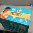 Pampers Swaddlers Diapers, Size 0 (up to 10 lbs), 84 Count, Absorbent, Keeps Baby Dry and Comfortable, Skin Safe Disposable Baby Diaper 