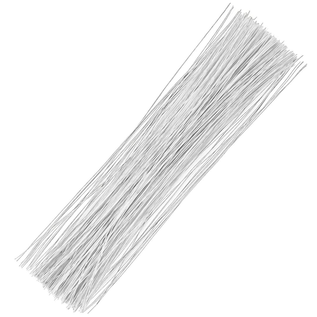 200 Pcs Floral Wire - 26 Gauge Crafts Wire for Florist - White (14 Inch)