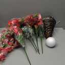 HyeFlora Artificial Fake Hanging Hibiscus Flowers Plants Baskets for Outdoor Outside Spring Summer Decoration, Faux Silk Hibiscus Long Vines in Planter UV Resistant Realistic Flowers (RedPink)