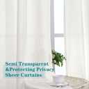 BGment Cream Natural Linen Look Semi Sheer Curtains 84 Inch Length 2 Panels Set for Bedroom, Grommet Light Filtering Casual Textured Privacy Sheer Curtains for Living Room (38 x 84 Inch, Ivory Cream)