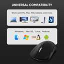 MELOGAGA Wireless Gaming Mouse, 2.4G/Bluetooth 5.4/USB-C 3-Mode Wired/Cordless Game Mice with 8 Adjustable DPI, Ergonomic Rechargeable Computer Mouse for PC, Mac, PS5, Tablet -Black