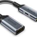 HDMI to DisplayPort Adapter, 4K@60Hz HDMI Source to DisplayPort Monitor Uni-Directional Compatible with PC Graphics Card Laptop Xbox One/360/NS/PS5/Mac Mini Supporting 2K@144Hz 1080P@165Hz