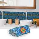 VICCI 16Pcs Tile Stickers 8" x 4" Peel & Stick Kitchen Backsplash - Decorative Wall Tiles Decals - Self-Adhesive Waterproof Removable for Bathroom Cabinets Home DIY Projects Decor