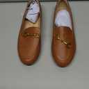 Minorsu Buckle Loafers for Women Slip On Round Toe Dress Flats Business Casual Work Driving Shoes (6.5, Dark Brown)