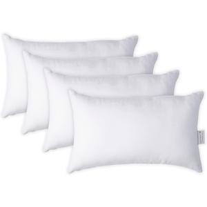 LANE LINEN 12x20 Pillow Insert - Set of 8 White Decorative Pillow for Sofa Bed, Fluffy Pillow Inserts for Throw Pillow Covers, Throw Pillows for Bed, Couch Pillows for Living Room, Bed Pillows