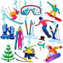 Skiing Hanging Swirls Snowboard Party Hanging Decoration Winter Ski Ceiling Streamer Skiing Themed Birthday Party Decoration for Sport Skier Baby Shower Supplies